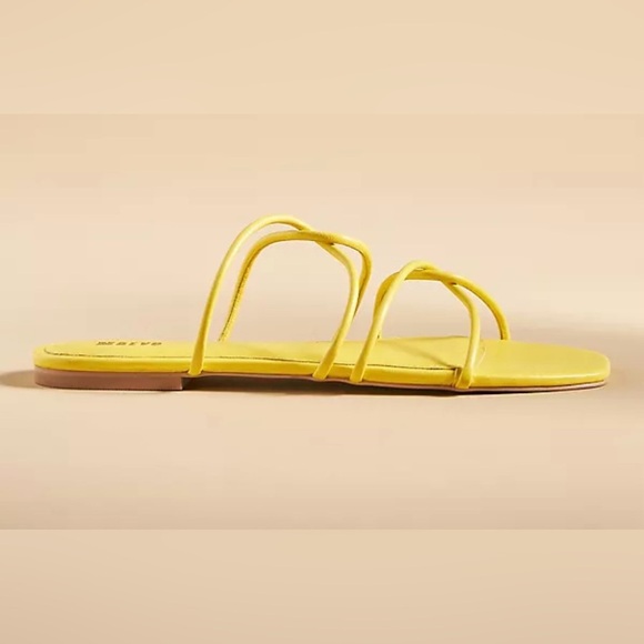 ANTHROPOLOGIE MAEVE 9 Chartreuse strappy sandals neon green size 8 like new - Picture 7 of 7